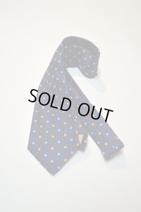 Turnbull&Asser ターンブル＆アッサー ドット ジャガード　ネイビー