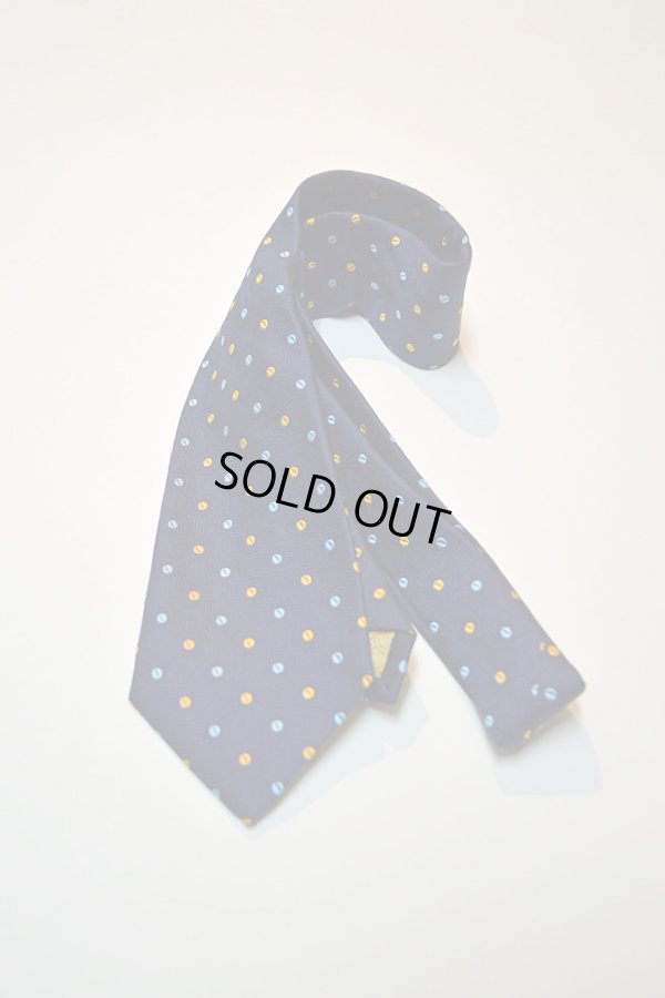 画像1: Turnbull&Asser ターンブル＆アッサー ドット ジャガード　ネイビー