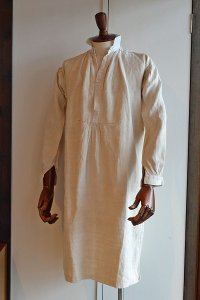 1890s〜1900s フレンチアンティークリネンロングシャツファーマーズシャツAntique French Linen Long Shirts Farmer's  