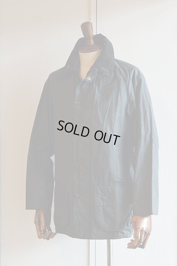 画像1: 1980s ヴィンテージバブアービューフォート 2ワラント オイルドジャケット ネイビー 34 Vintage Barbour Beaufort 2Warrant Oiled Jacket Navy