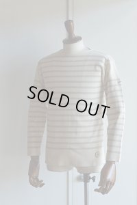 カネル バスクシャツ ミッドシップ ヴィンテージリブ フランス製 Kanell industriel BASQUE SHIRT Midship Made in France ECRU × SABBIA