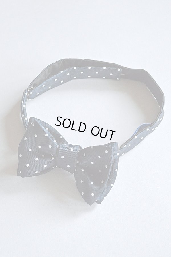 画像1: オリジナルシルクボウタイ ネイビードット フランス製 Original Bowtie Made in France Navy Dot