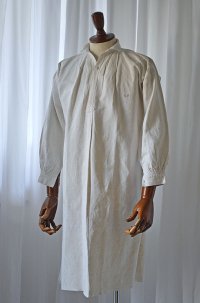 1890s〜1900s フレンチアンティークリネンロングシャツファーマーズシャツAntique French Linen Long Shirts Farmer's  