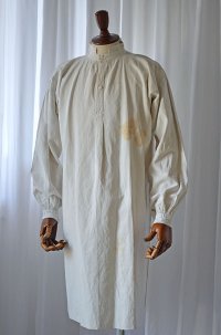 1890s フレンチアンティークリネンロングシャツファーマーズシャツAntique French Linen Long Shirts Farmer's  