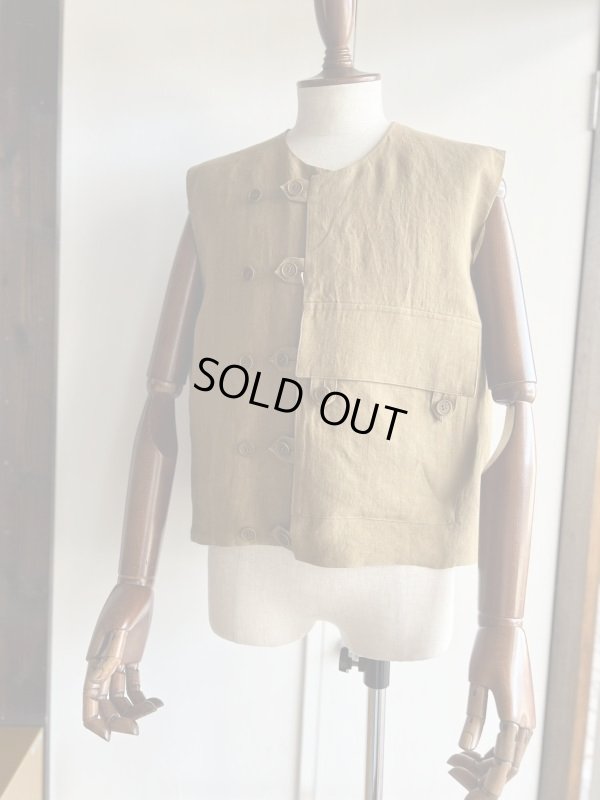 画像1: ハバーサック ミリタリーリネンベスト Haversack Military Vest