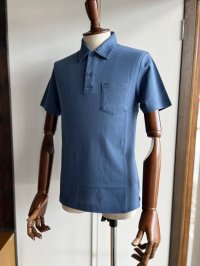 サンスペル リヴィエラポロシャツ  ブルー Sunspel Riviera Polo Shirt 