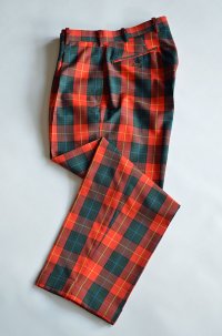 タータンチェック トラウザー 赤