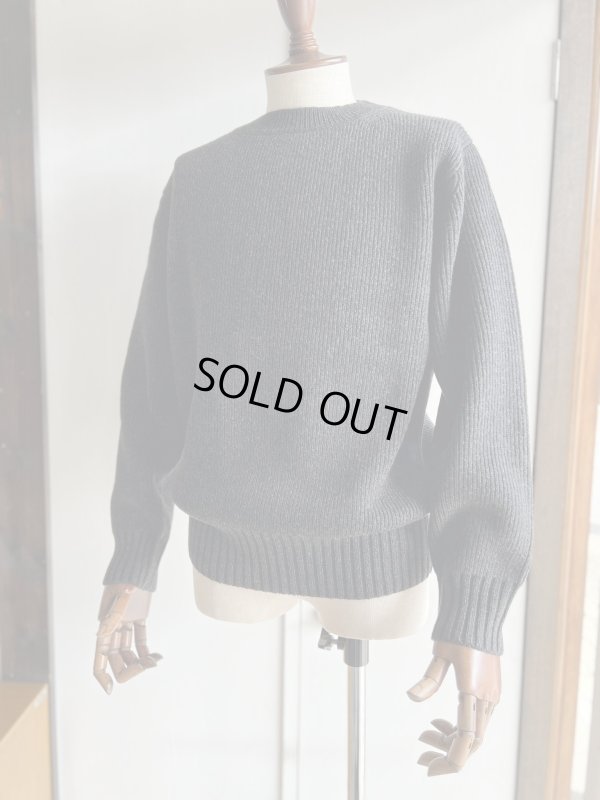 画像1: コムアーチ ハンドフレーム クルーネックセーター チャコール4色ミックス Comm.arch. Hand Framed Crew Neck Sweater Dark.Mosaics