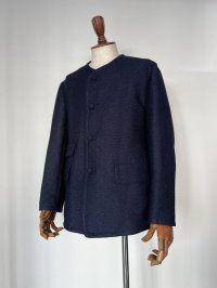 ハバーサック アタイア ノーカラーツイードジャケット ネイビー Haversack Attire Jacket