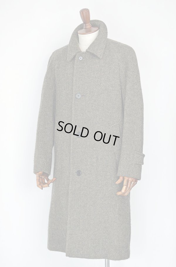 画像1: 1970s アクアスキュータム コート 36 シェットランドツイード ウール100％ 英国王室御用達 Aquascutum Coat Shetland Tweed Wool100% Royal Warrant Holder