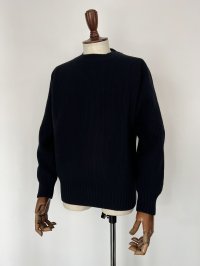 コムアーチ ハンドフレーム クルーネックセーター ダークネイビー Comm.arch. Hand Framed Crew Neck Sweater Comm.arch. Deep Ocean