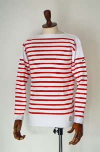 カネル バスクシャツ ミッドシップ ヴィンテージリブ フランス製 Kanell industriel BASQUE SHIRT Midship Made in France  BLANC × ROUGE