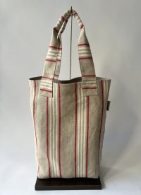 ティエフリー フレール フレンチリネン トートバック レッド 小 Thieffry Freres 