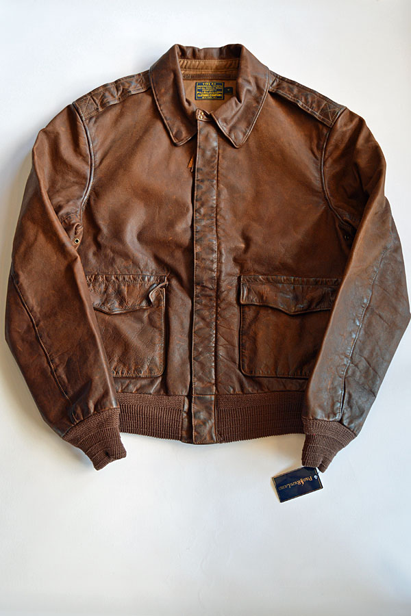 RALPH LAUREN A-2 LEATHER JACKET ラルフローレンフライトジャケット ヨーロッパ限定 - ピイスクラシック