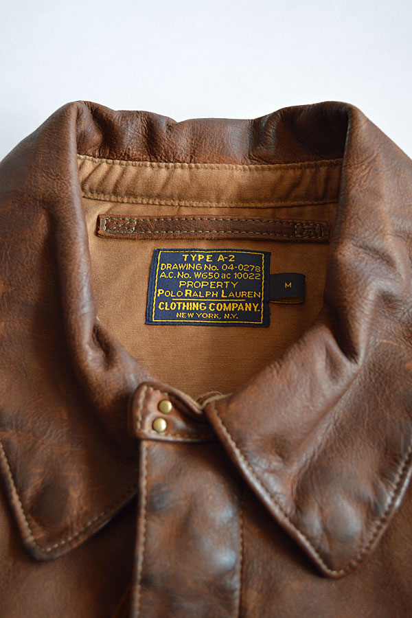 RALPH LAUREN A-2 LEATHER JACKET ラルフローレンフライトジャケット ...