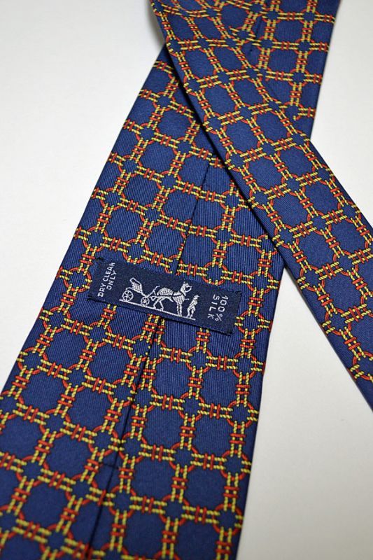 'S〜'S Vintage Hermes Silk Print Tie ヴィンテージエルメス