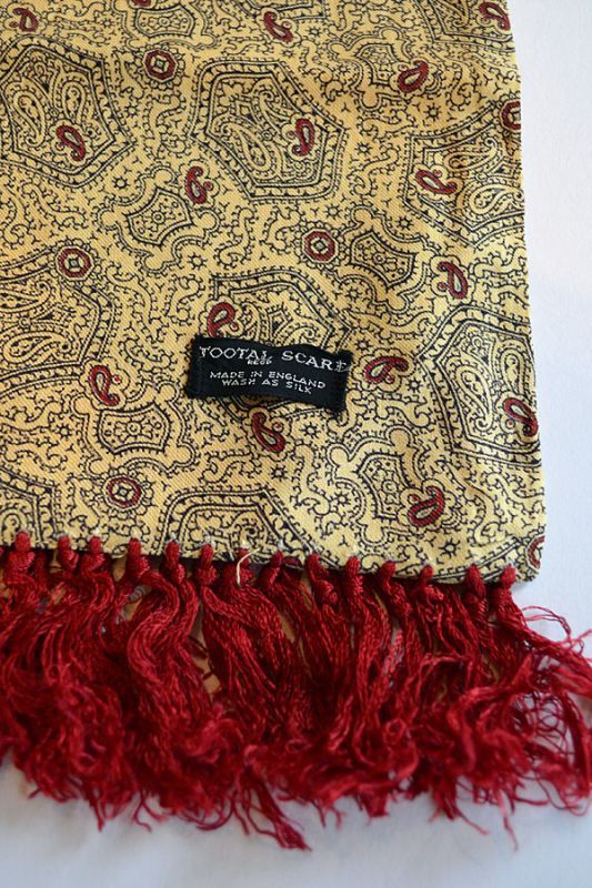 1960'S Vintage TOOTAL SCARF Paisley MADE IN ENGLAND - ピイスクラシック