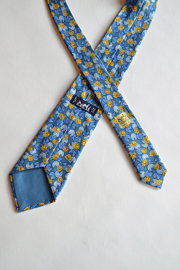 1970'S Vintage Hermes Silk Print Tie ヴィンテージエルメスネクタイ