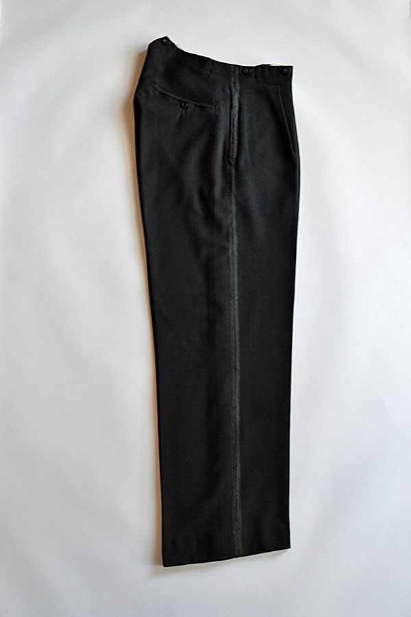 画像1: 1920s アンティークディナー・タキシードトラウザーズ ハンドメイド手縫い ビスポークオーダー品 Antique Dinner Tuxedo Trousers Handmade Made in England Bespokeorder 
