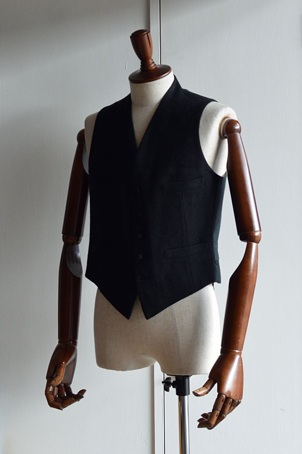 画像2: 1930s アンティークモーニングコート バラシャツイード 2ピース ビスポークオーダー品 Antique Morning coat Barathea Tweed Two-Pieces Handmade Made in France Bespokeorder 