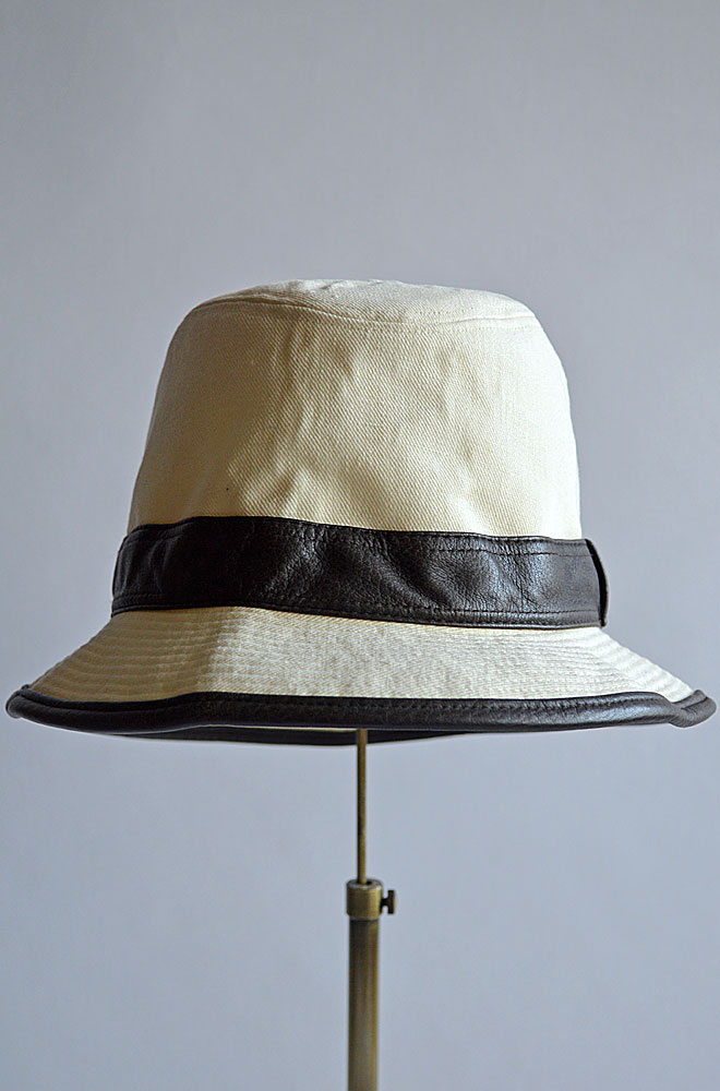 画像1: 1990s ヴィンテージエルメス コットンハット モッチ社 Vintage Hermes Felt Hat Made By Motsch Made in France