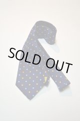 画像: Turnbull&Asser ターンブル＆アッサー ドット ジャガード　ネイビー