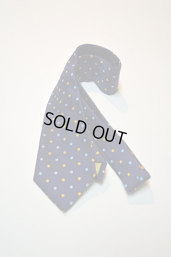 画像1: Turnbull&Asser ターンブル＆アッサー ドット ジャガード　ネイビー