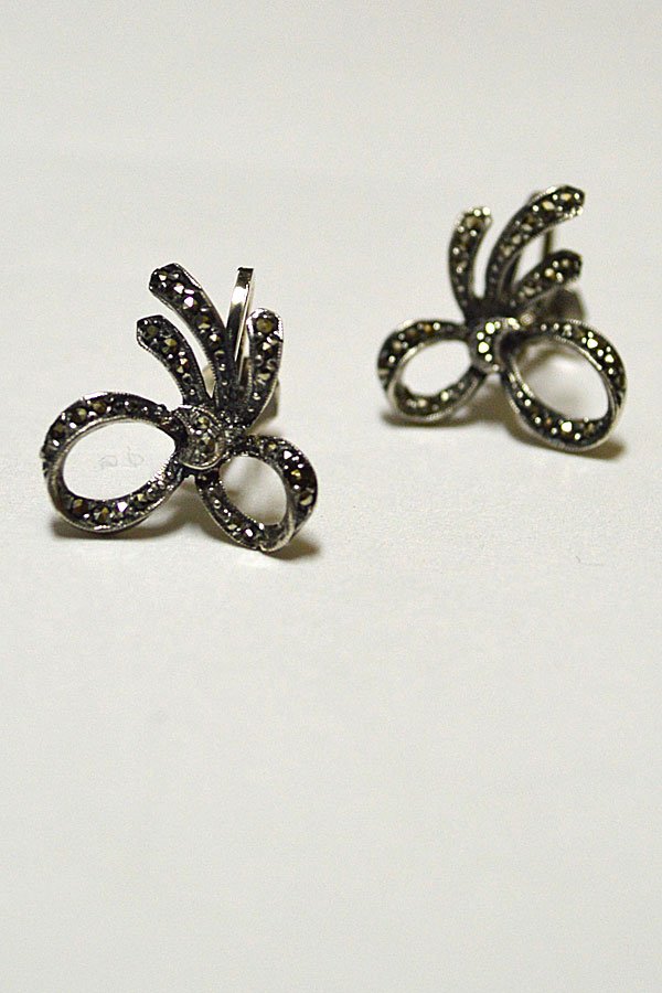 画像1: 1930'S ヴィンテージシルバーピアス マルカジット コスチュームジュエリー Made in England  