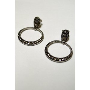 画像: 1930'S ヴィンテージシルバーピアス マルカジット コスチュームジュエリー Made in England