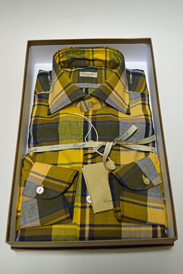画像1: Ciriello チリエッロ ドレスシャツ Vintage Fabric ヴィンテージ生地