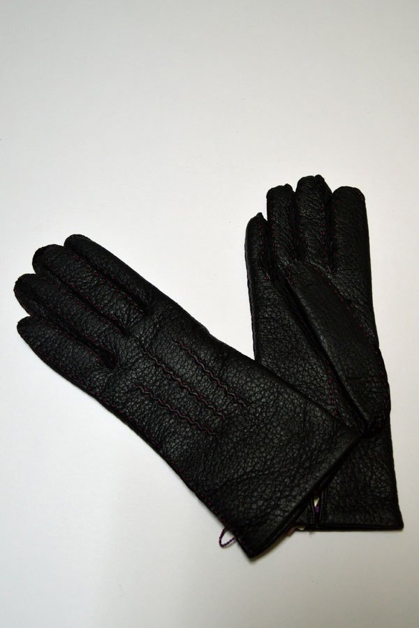 画像1: DENTS Peccary Cashmere BLACK デンツ ペッカリー カシミアライニング