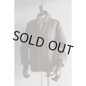 画像:  LE LYS Leather Jacket A2 ルリス カーキ Made in France
