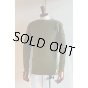 画像: FILEUSE D'ARVOR BASQUE SHIRT Brest Made in France フィールズダルボー バスクシャツ ブレスト ヴィンテージリブ OLIVE
