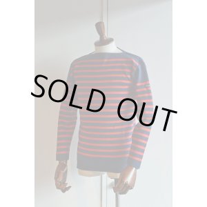 画像: FILEUSE D'ARVOR BASQUE SHIRT Brest Made in France フィールズダルボー バスクシャツ ブレスト ヴィンテージリブ MARINE × ROUGE