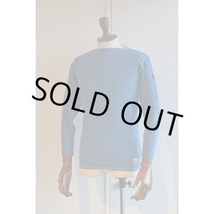 画像:  FILEUSE D'ARVOR BASQUE SHIRT Brest Made in France フィールズダルボー バスクシャツ ブレスト ヴィンテージリブ PASTEL BLUE