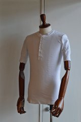 画像: Schiesser Henley Neck Short Sleeve KARL HEINZ White シーサー ヘンリーネック 半袖 白 