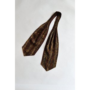 画像: 1960'S ヴィンテージトゥータルアスコットタイ 幾何学模様 Vintage TOOTAL Ascot Tie Geometric Pattern MADE IN ENGLAND 