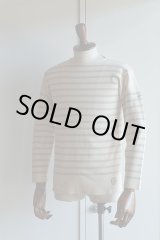 画像: カネル バスクシャツ ミッドシップ ヴィンテージリブ フランス製 Kanell industriel BASQUE SHIRT Midship Made in France ECRU × SABBIA