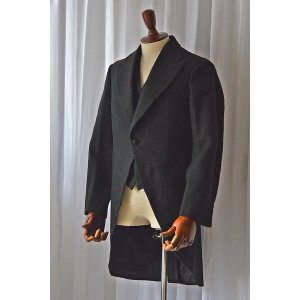 画像: 1930s アンティークモーニングコート バラシャツイード 2ピース ビスポークオーダー品 Antique Morning coat Barathea Tweed Two-Pieces Handmade Made in France Bespokeorder 