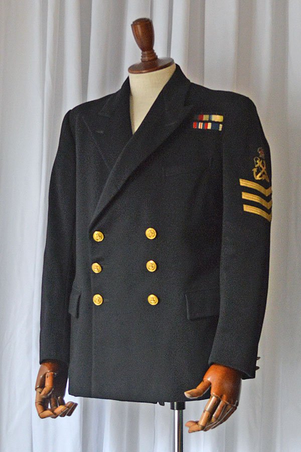 画像1: 1950s〜60s ヴィンテージロイヤルネイビーダブルジャケット 英国王海軍 Vintage Royal Navy Double Brest Jacket