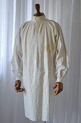 画像: 1890s フレンチアンティークリネンロングシャツファーマーズシャツAntique French Linen Long Shirts Farmer's  