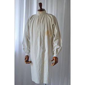 画像: 1890s フレンチアンティークリネンロングシャツファーマーズシャツAntique French Linen Long Shirts Farmer's  