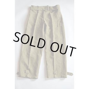 画像: 1940s ヴィンテージフレンチアーミー モーターサイクルパンツ M35 リネン Vintage French Army Motorcycle Linen Trousers M35