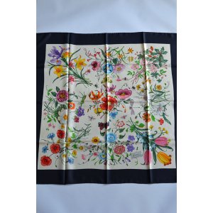 画像: 1970'S ヴィンテージグッチ スカーフ ヴィットリオ・アッコルネロ Gucci flower scarf V.Accornero