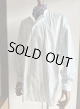 画像: ハバーサック アシンメトリーバンドカラーシャツ ストライプ Haversack 