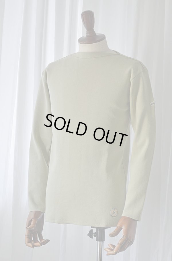 画像1: カネル バスクシャツ ミッドシップ ヴィンテージリブ フランス製 Kanell industriel BASQUE SHIRT Midship Made in France PISTACHE