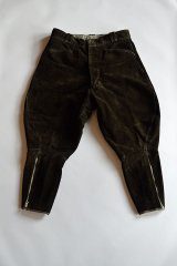 画像: 1930s〜40s ヴィンテージハンティングジョッパーズ  コーデュロイ Vintage Hunting Jodhpurs Trousers French Corduroy Made in France