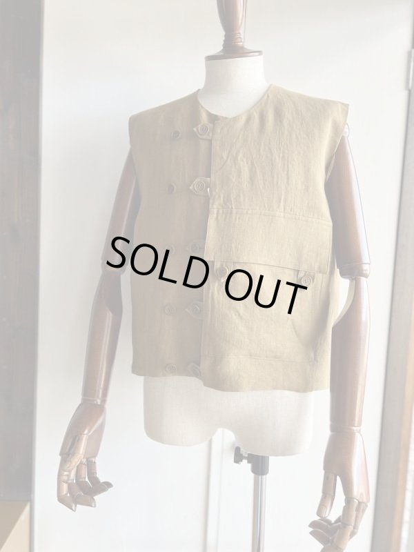 画像1: ハバーサック ミリタリーリネンベスト Haversack Military Vest