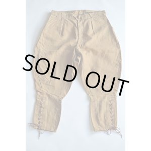 画像: 1930s〜40s ヴィンテージハンティングジョッパーズ フレンチリネン Vintage Hunting Jodhpurs Trousers French Linen