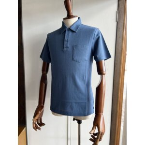画像: サンスペル リヴィエラポロシャツ  ブルー Sunspel Riviera Polo Shirt 